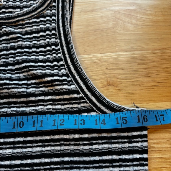 Vans Ribbed Striped Racerback Tank Dress Black White Medium - Picture 5 of 7